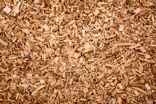 Close-up of biomass wood chips supplied wholesale from Portugal