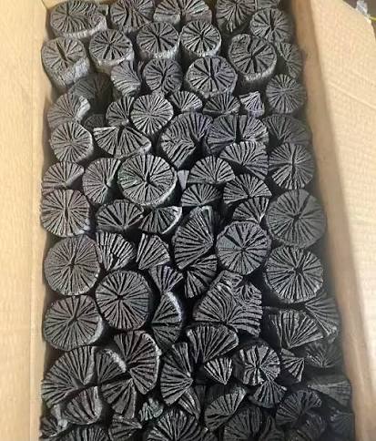 Charcoal briquettes packed in cartons for wholesale export from Portugal